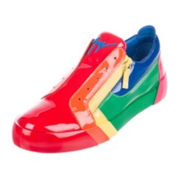 giuseppe zanotti rainbow sneakers